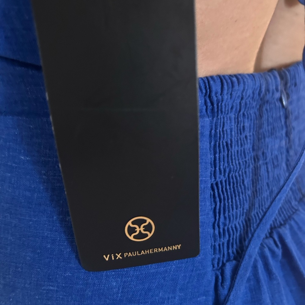 Summer Blue Backless Midi Dress - Picture 2 of 11